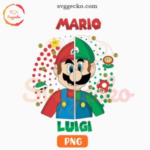 Mario Luigi PNG, Super Mario Bros PNG Digital Designs