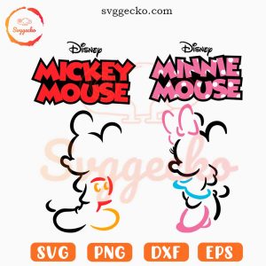 Disney Mouse Couple SVG, Mickey SVG, Minnie Mouse SVG PNG Files