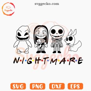 Baby Nightmare Friends SVG, Jack Sally SVG, Zero Dog SVG, Oogie Boogie SVG PNG