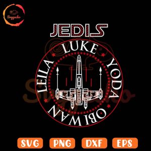 Jedis Spaceship Logo SVG, Luke Yoda Leia SVG, Star Wars SVG PNG Cut Files