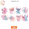 Stitch And Angel PNG Clipart, Disney Stitch Love PNG Sublimation Designs