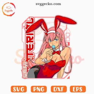 Zero Two Bunny Girl SVG, Sexy Anime Girl SVG PNG Cricut