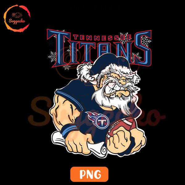 Tennessee Titans Santa Claus PNG, Funny Titans Football Team Christmas PNG