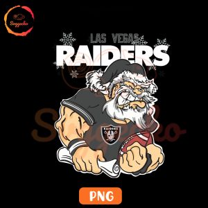 Las Vegas Raiders Santa Claus PNG, Funny Raiders Football Team Christmas PNG