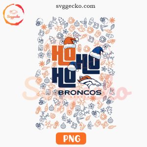 Denver Broncos Ho Ho Ho PNG, Broncos Football Christmas PNG Files
