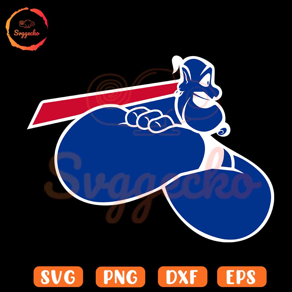 Buffalo Bills Genie Aladdin Logo SVG, Bills NFL Disney SVG PNG Cut Files