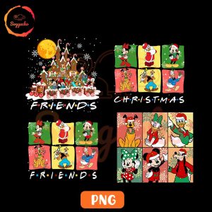 Mickey Christmas Friends PNG, Funny Disney Friends Xmas PNG For Shirt