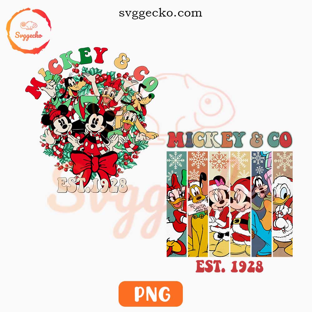Mickey And Co Est 1928 Christmas PNG, Mickey And Friends Xmas PNG Downloads Mickey And Co Est 1928 Christmas PNG, Mickey And Friends Xmas PNG Downloads