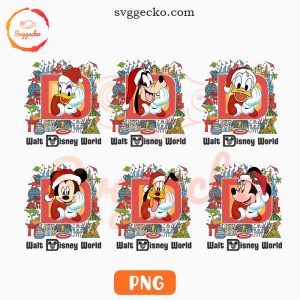 Disney World Christmas PNG Bundle, Mickey Xmas PNG, Disney Holiday Vacation PNG