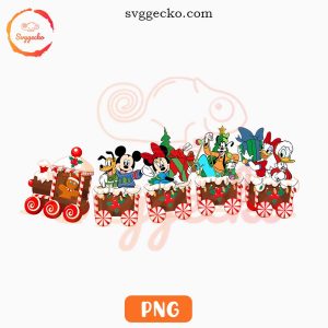 Mickey Mouse And Friends Christmas Train PNG, Disney Trip Holiday PNG Download Files