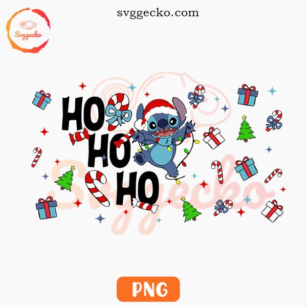 Ho Ho Ho Stitch PNG, Stitch Santa Hat PNG, Cute Christmas PNG Mugs