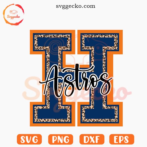 Houston Astros Leopard SVG, Astros Baseball Logo SVG, Houston Baseball Team SVG PNG Files