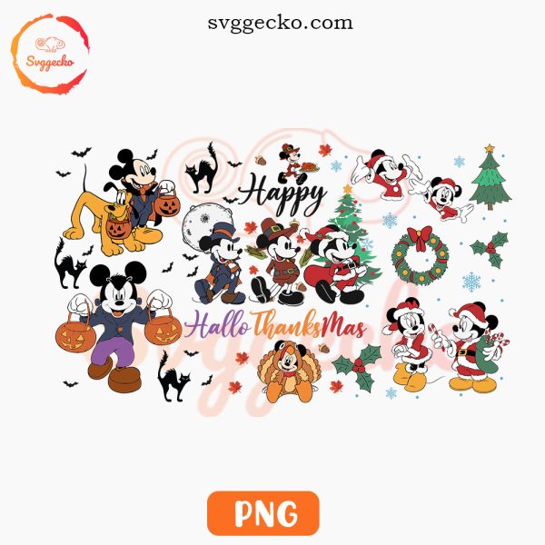 Happy Thanksmas Mickey PNG, Funny Mickey Mouse Holiday PNG For Mug