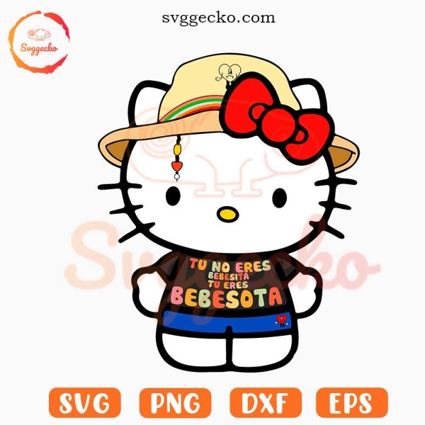 Hello Kitty Bad Bunny Bucket Hat Bebesota SVG, Cute Baby Benito SVG PNG Cricut