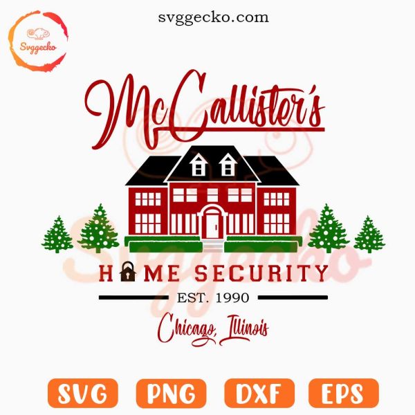 Mcalister's Home Security SVG, Home Alone SVG, Christmas Movie SVG PNG Cricut
