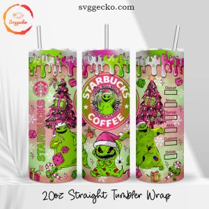 Oogie Boogie Christmas Starbucks Coffee 20oz Straight Tumbler Wrap PNG