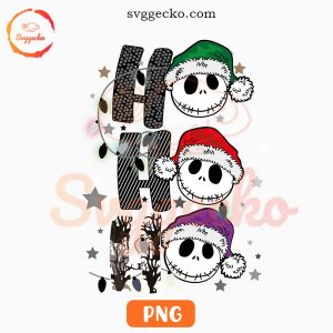 Jack Skellington Ho Ho Ho Christmas PNG Sublimation Design