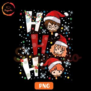 Harry Potter Ho Ho Ho PNG, Wizard Christmas PNG, Hogwarts Xmas PNG