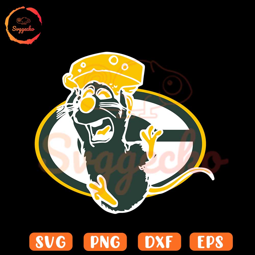 Green Bay Packers Remy Mouse Logo SVG, Packers NFL Disney SVG PNG EPS DXF