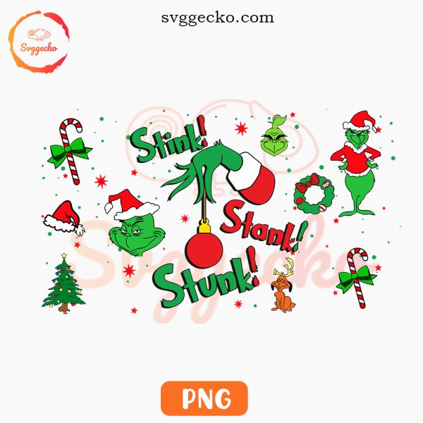 Stink Stank Stunk PNG, Funny Grinch PNG, Christmas Mug PNG Sublimation