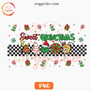 Sweet Grinchmas PNG, Grinch Christmas Candy PNG Digital Download