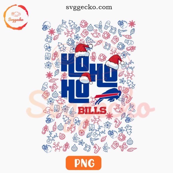 Buffalo Bills Ho Ho Ho PNG, Bills Football Christmas PNG Downloads