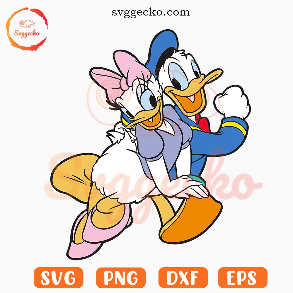 Donald And Daisy SVG, Disney Duck Couple SVG PNG Cut Files