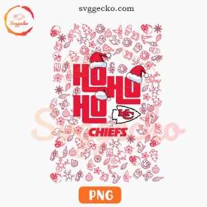 Kansas City Chiefs Ho Ho Ho PNG, Chiefs Football Christmas PNG Sublimation