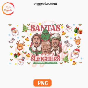 Santa's Sleighers Christmas Rock Tour PNG, Christmas Movies PNG Downloads