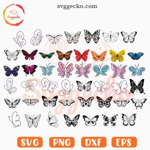 Butterflies SVG Bundle, Butterfly SVG PNG EPS DXF Cricut