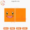 Charmander Face SVG, Pokemon Fire SVG PNG Digital Files