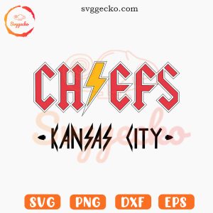 Kansas City Chiefs Rock SVG, Funny Chiefs Football SVG PNG Cut Files