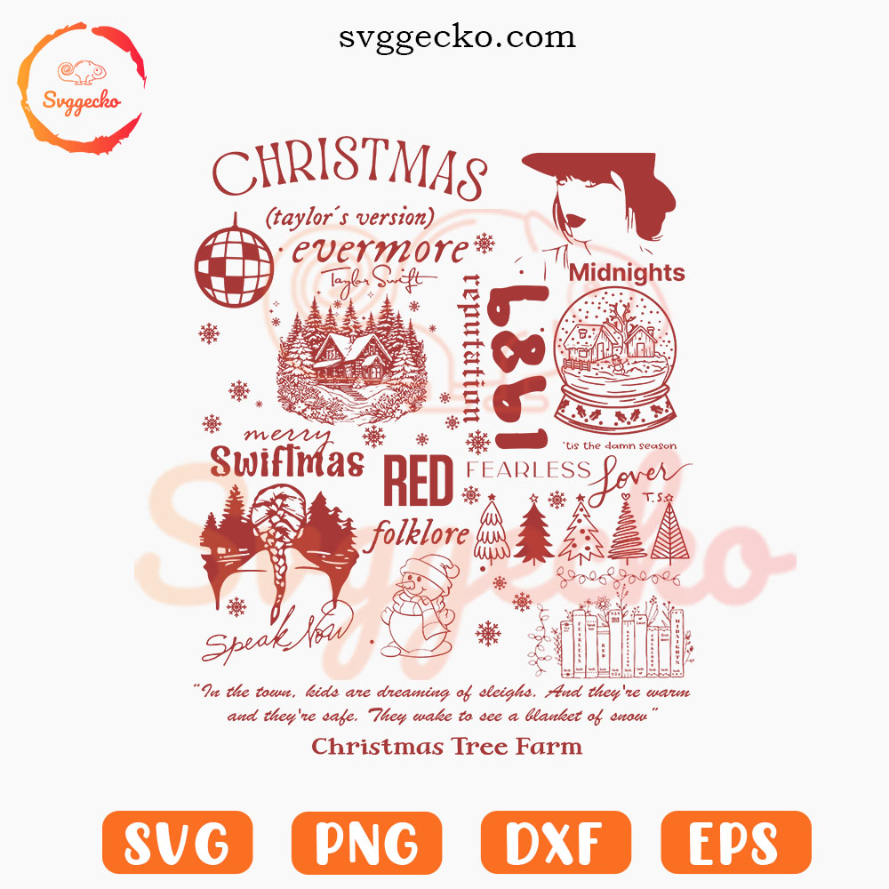 Christmas Taylor's Version SVG, Taylor Swift Christmas SVG, Merry Swiftmas SVG PNG Files