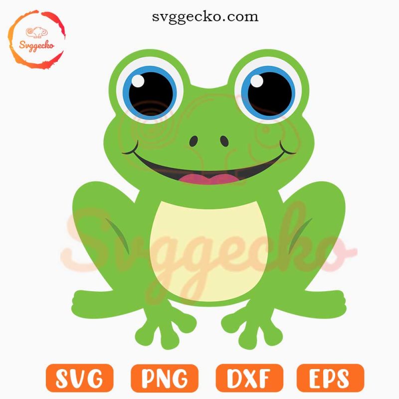 Baby Frog SVG, Cute Frog SVG, Animal SVG PNG EPS DXF Download Files - Gecko