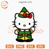 Hello Kitty Elf Buddy SVG, Funny Kitty Christmas Movie SVG, Kawaii Cat Xmas SVG PNG Downloads