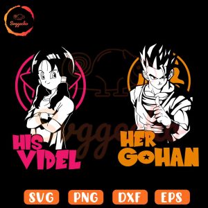 His Videl Her Gohan SVG, Couple SVG, Dragon Ball Valentine SVG PNG Files