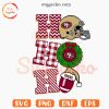 Ho Ho Ho 49ers SVG, 49ers Xmas Wreath SVG, San Francisco 49ers Christmas SVG PNG Cricut