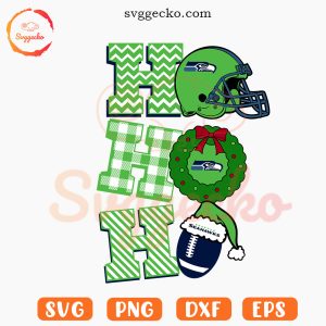 Ho Ho Ho Seahawks SVG, Seahawks Xmas Wreath SVG, Seattle Seahawks Christmas SVG PNG