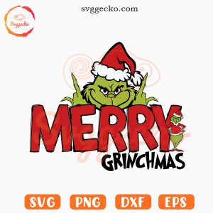 Grinch Middle Finger Merry Grinchmas SVG, Funny Xmas SVG, Grinch Christmas SVG PNG Files