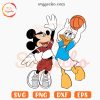 Mickey And Donald Basketball SVG, Disney Friends Sports SVG PNG Cutting Files