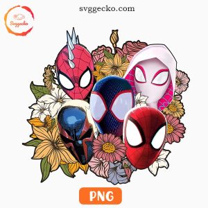 Spider Man Floral PNG, Gwen Stacy PNG Digital Download