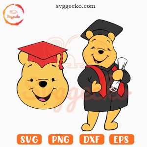 Winnie The Pooh Graduation SVG, Pooh Grad SVG, Senior Class SVG PNG Cricut