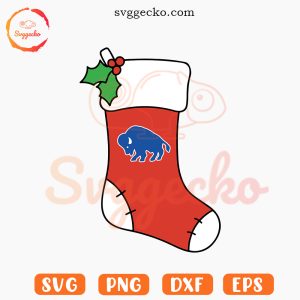 Buffalo Bills Christmas Stocking SVG, Funny Bills Football Xmas SVG PNG Files