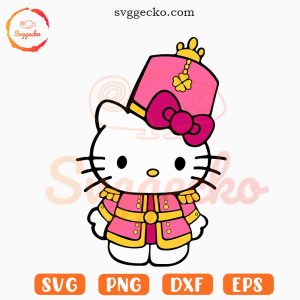 Hello Kitty Nutcracker SVG, Cute Christmas SVG, Kawaii Kitten Xmas SVG PNG Cricut