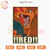 Charizard Red SVG, Cute Charizard Pokemon SVG PNG For Shirt