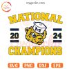 National Champions 2024 SVG, Michigan Wolverines Biff Mascot SVG PNG Digital Downloads
