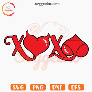 Xoxo Devil Heart SVG, Funny Valentines Day SVG, Cute Couples SVG PNG Files