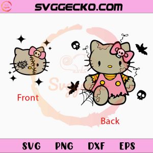 Hello Kitty Zombie Halloween SVG, Hello Kitty Halloween SVG, Sanrio Zombie Halloween SVG Cut Files