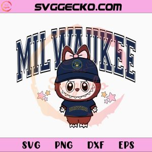 Labubu Milwaukee Brewers SVG, Labubu X Baseball SVG, Labubu MLB SVG PNG