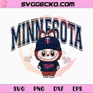 Labubu Minnesota Twins SVG, Labubu X Baseball SVG, Labubu MLB SVG PNG